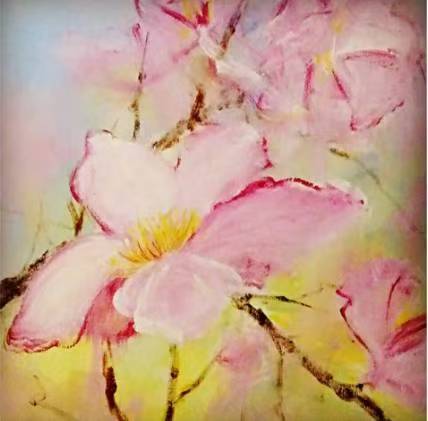 汪韬绘画作品《桃花系列 02》